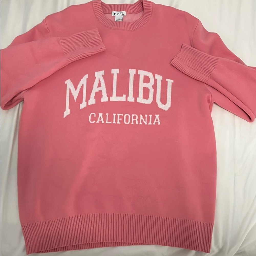 Rue21 Pink Crewneck Malibu Sweater